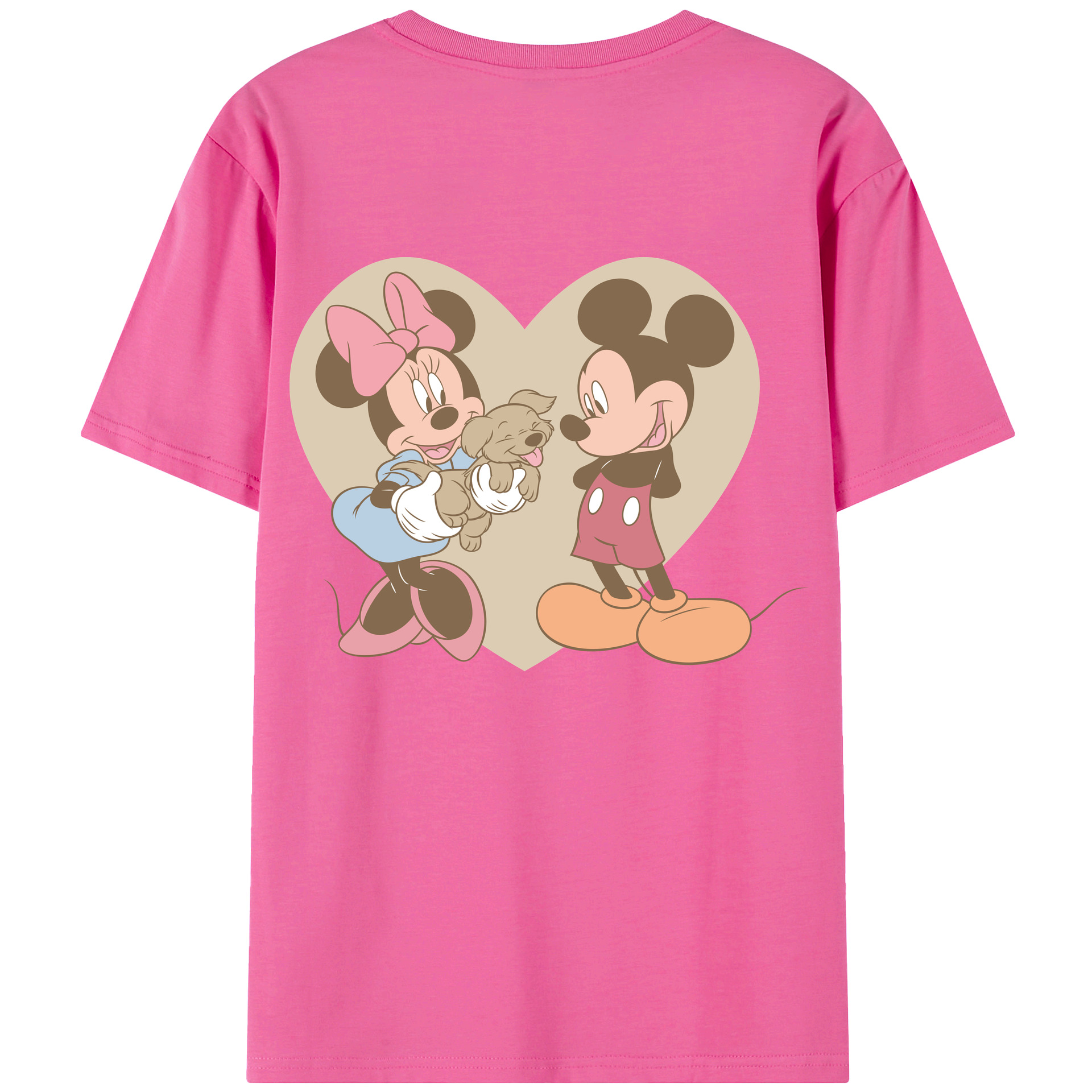 （画像用） ミッキーマウス Mickey Mouse レディース半袖Tシャツ(バックプリント)